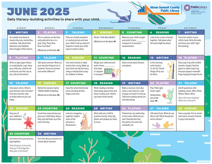 PLA Early Childhood Calendar