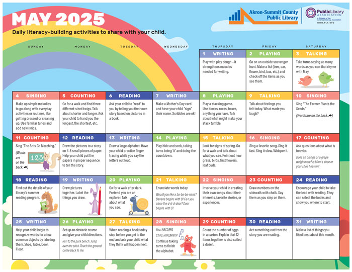 PLA Early Childhood Calendar