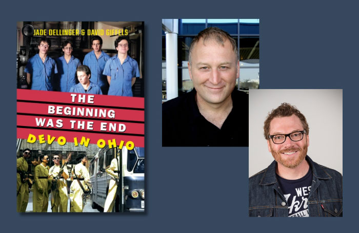 photograph of authors and book cover