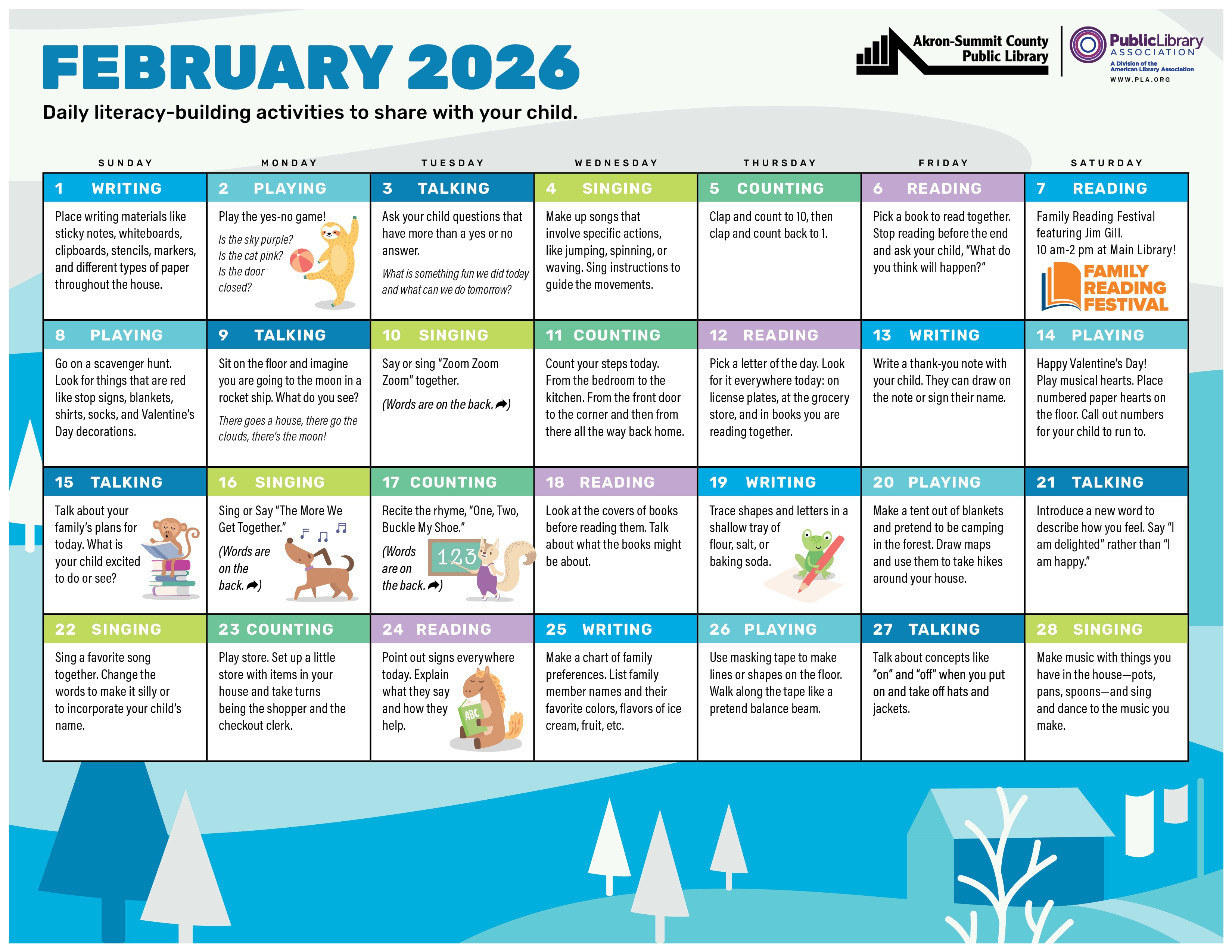 PLA Early Childhood Calendar