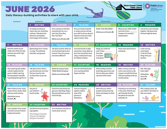 PLA Early Childhood Calendar