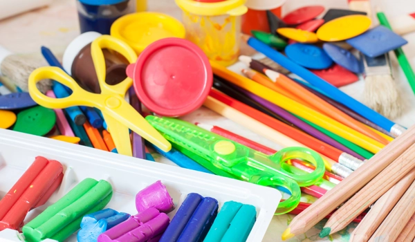 box of teacher supplies