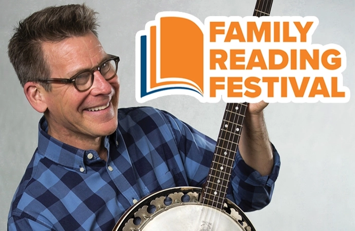 Jim Gill on his banjo